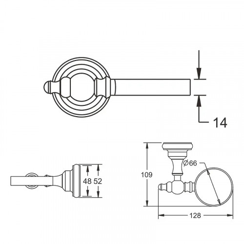Стакан для зубных щеток Rose RG11Q RG1112Q цвет Бронза