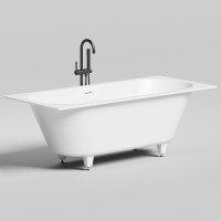 Ванна из искусственного камня Salini Ornella Axis Kit 180х80 103521M Белая матовая