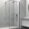 Душевая перегородка Vincea Walk-In 100 VSW-1HS100CLGM профиль Вороненая сталь стекло прозрачное