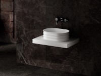Раковина-чаша Abber Stein 56 AS2650 Белая матовая искусственный камень (литьевой мрамор) накладная