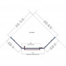 Душевой уголок RGW Hotel HO-084-W 90х90 350608499-25 профиль Белый стекло матовое-сатинат
