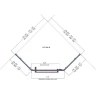 Душевой уголок RGW Hotel HO-084-W 90х90 350608499-25 профиль Белый стекло матовое-сатинат
