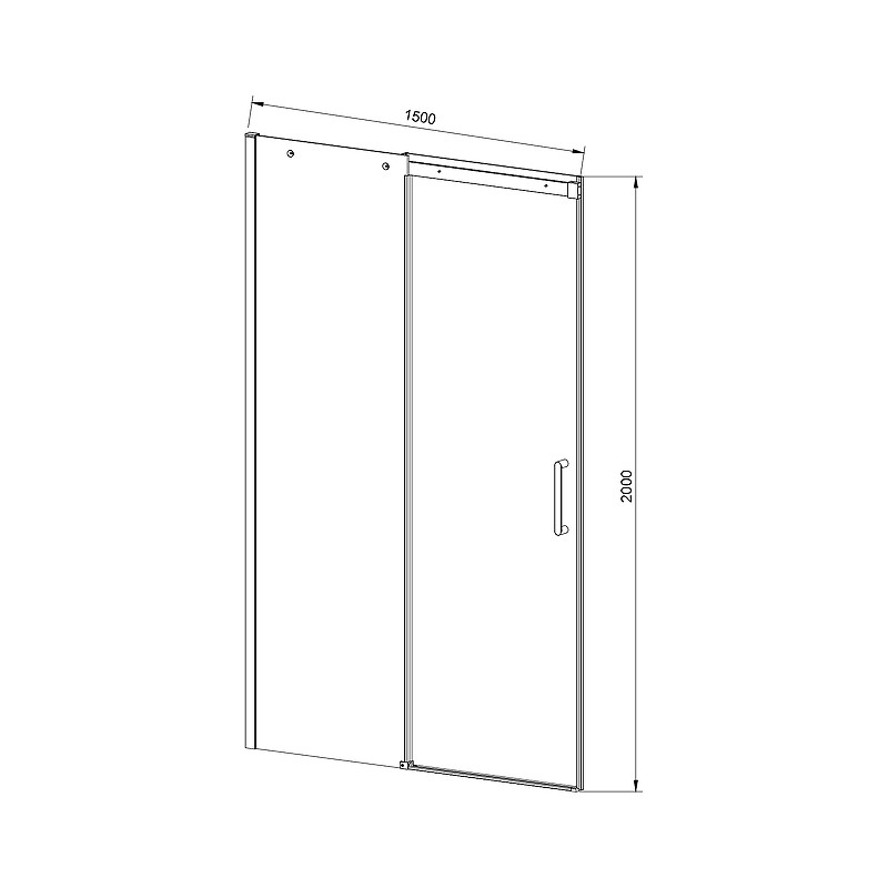 Душевая дверь Vincea Dice 150 VDS-4D150CL профиль Хром стекло прозрачное