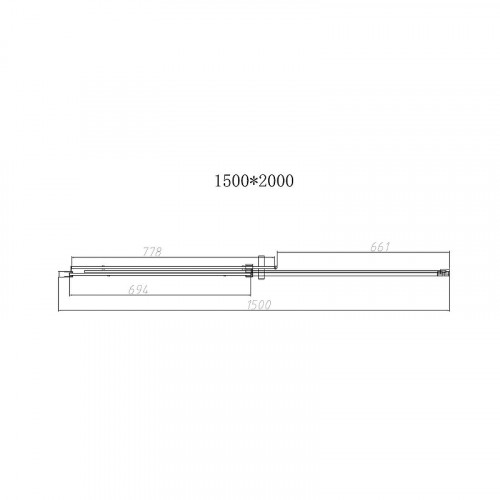 Душевая дверь Vincea Dice 150 VDS-4D150CL профиль Хром стекло прозрачное