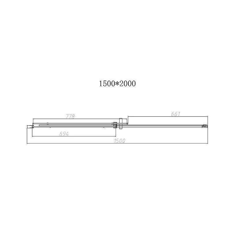 Душевая дверь Vincea Dice 150 VDS-4D150CL профиль Хром стекло прозрачное