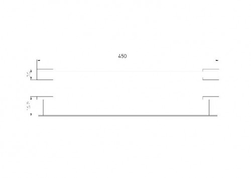 Полотенцедержатель Wonzon &amp; Woghand Flat WW-9712-45CM цвет Хром
