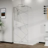 Душевая перегородка Azario Walk-In 110 AZ-271-110-CH-CGP профиль Хром стекло Графический принт