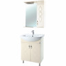 Зеркало со шкафом Bellezza Элеганс 55 R 4618608521078 с подсветкой Бежевое МДФ / ЛДСП, стекло