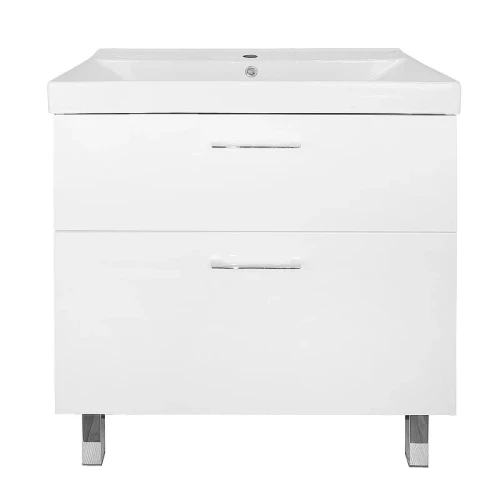 Тумба с раковиной Azario Ника 80 CS00091370 цвет Белый глянцевый