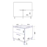 Тумба с раковиной Azario Ника 80 CS00091370 цвет Белый глянцевый