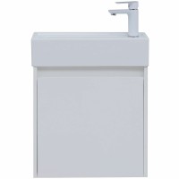 Тумба с раковиной Aquanet Nova Lite 50 302522 подвесная Белый глянец МДФ / ЛДСП