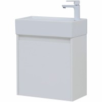 Тумба с раковиной Aquanet Nova Lite 50 302522 подвесная Белый глянец МДФ / ЛДСП