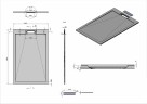 Душевой поддон из искусственного камня Vincea 140x90 VST-4SRL9014W+Vsph-D611 Белый матовый