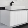 Тумба с раковиной Comforty Марсель 75 00-00013396 подвесная Белая матовая Калакатта Блэк