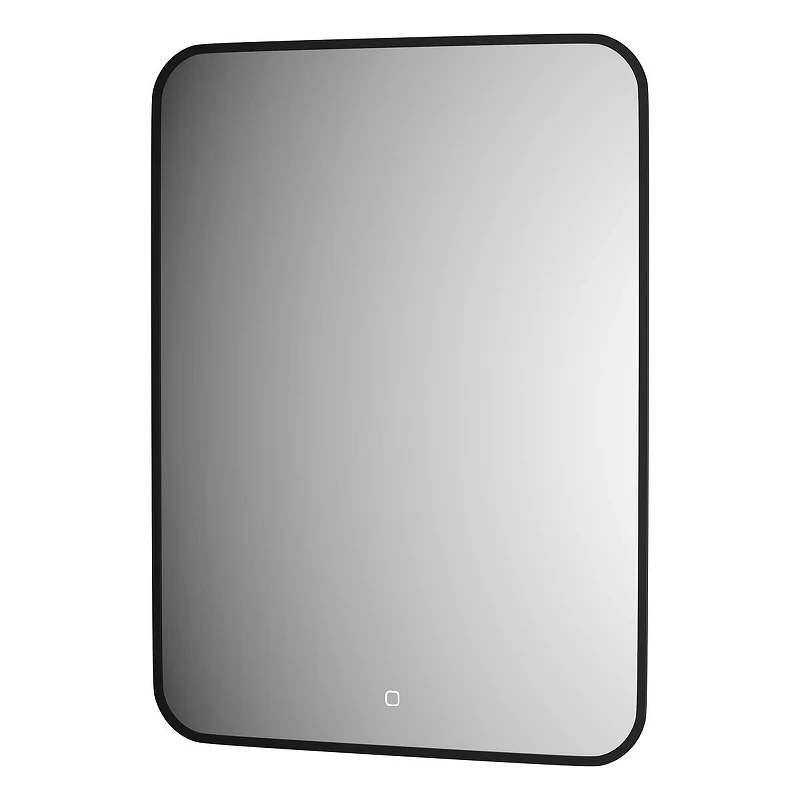 Зеркало Defesto Aura 60х80 DF 2977S с подсветкой 25W-3000K/Сенсорный выключатель/Теплый белый свет/Черная рама