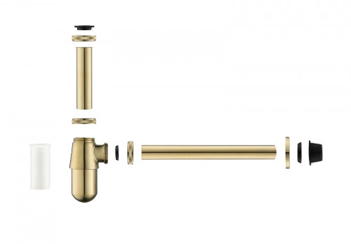 Сифон для раковины Aquatek AQ6014BG цвет Золото шлифованное