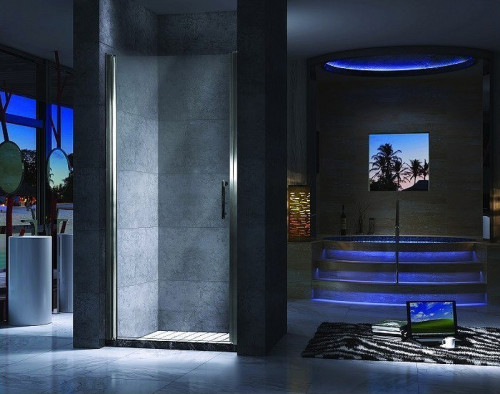 Душевая дверь Esbano ES-80LD 80 L ESDN80LDL профиль Хром стекло прозрачное