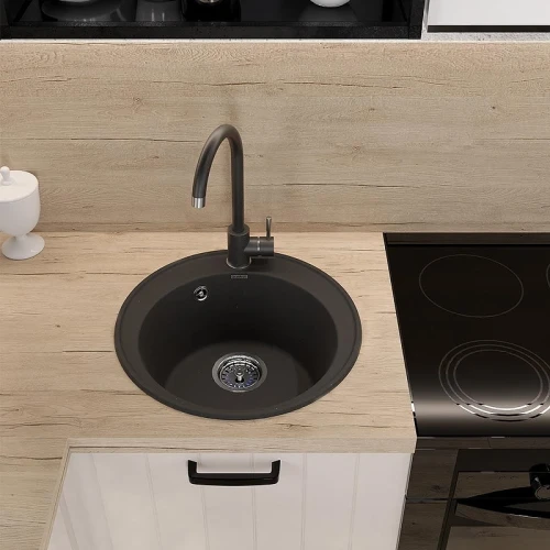Смеситель для кухни GranFest Z-5410 цвет Черный
