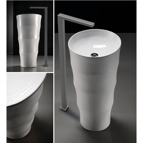 Раковина Ceruttispa Alessia 42 CT7834 Белая фаянс напольный