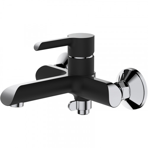 Смеситель для ванны Haiba HB60805-7 Черный Хром на стену