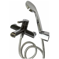 Смеситель для ванны Haiba HB60805-7 Черный Хром на стену