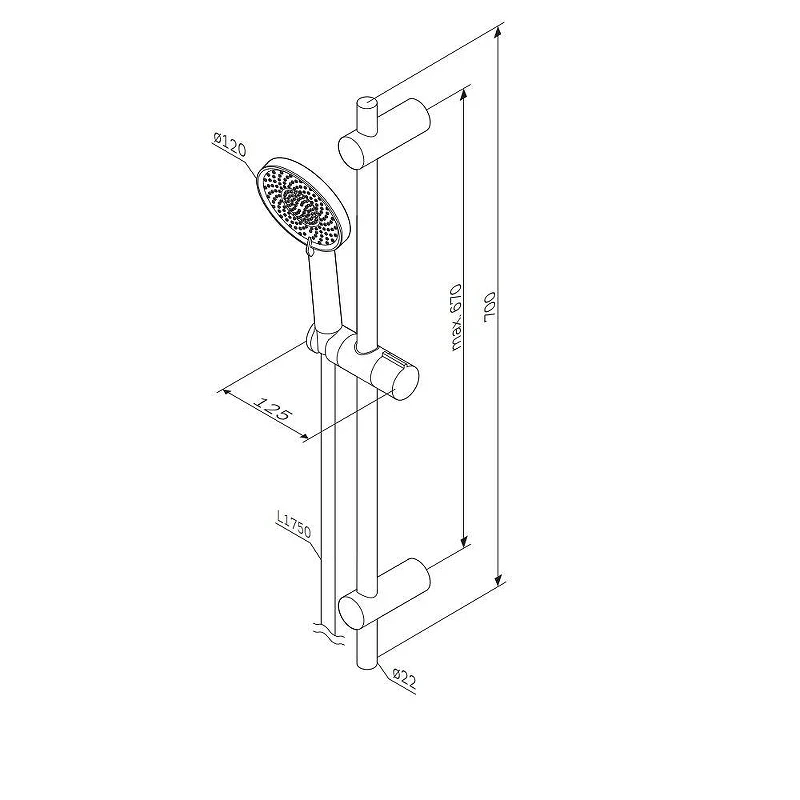 Душевой гарнитур AM.PM X-Joy F0185A022 цвет Черный