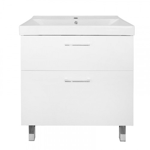 Тумба с раковиной Azario Ника 70 CS00094407 цвет Белый глянцевый