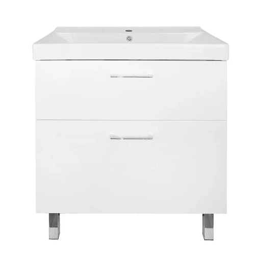 Тумба с раковиной Azario Ника 70 CS00094407 цвет Белый глянцевый