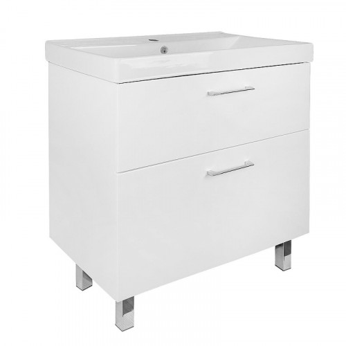 Тумба с раковиной Azario Ника 70 CS00094407 цвет Белый глянцевый