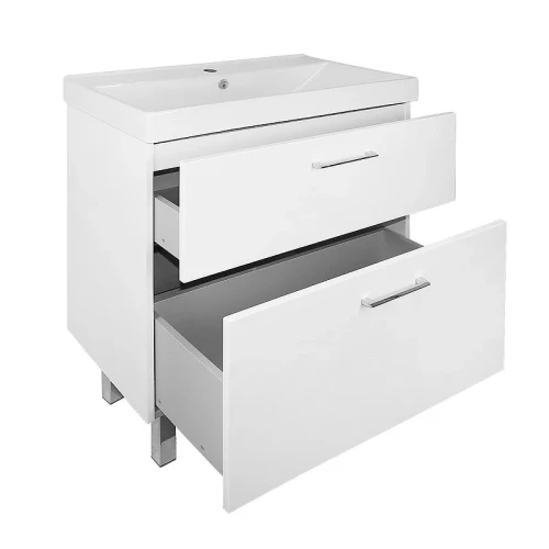 Тумба с раковиной Azario Ника 70 CS00094407 цвет Белый глянцевый