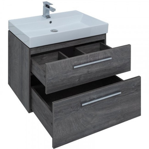 Тумба под раковину Aquanet Nova 75 242260 подвесная Дуб рошелье МДФ / ЛДСП