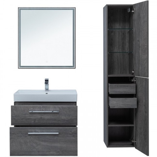 Тумба под раковину Aquanet Nova 75 242260 подвесная Дуб рошелье МДФ / ЛДСП