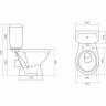 Унитаз компакт Santek Паллада 1WH302376 с бачком и сиденьем