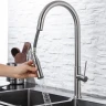 Смеситель для кухни Allen Brau Sprungfeder 5.60002-SS Брашированная сталь латунь