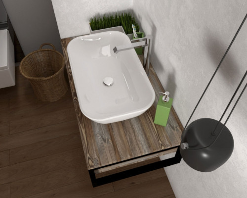 Тумба под раковину 1MarKa Grunge Loft 80П У85845 подвесная Дуб намибия МДФ / ЛДСП