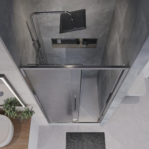 Душевая дверь Niagara Nova 100 NG-65-10CH профиль Хром стекло шиншилла