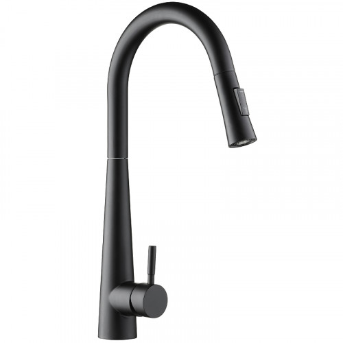 Смеситель для кухни Orange Steel M99-007b Черный матовый нержавеющая сталь