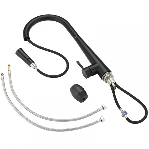 Смеситель для кухни Orange Steel M99-007b Черный матовый нержавеющая сталь