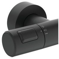 Душевая система Ideal Standard Ceratherm T25 BC748XG с термостатом Черная матовая латунь на стену