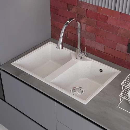 Кухонная мойка Domaci Палермо 77 PR-770-001 цвет Белый