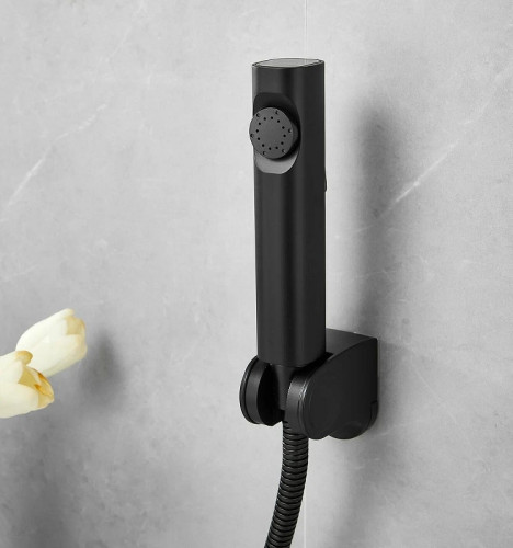 Смеситель для раковины Maretti Florenza FLG32RF28 с гигиеническим душем цвет Черный матовый