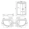 Душевая кабина Erlit 35 серия 120x80 L ER351226L-C2-RUS без гидромассажа