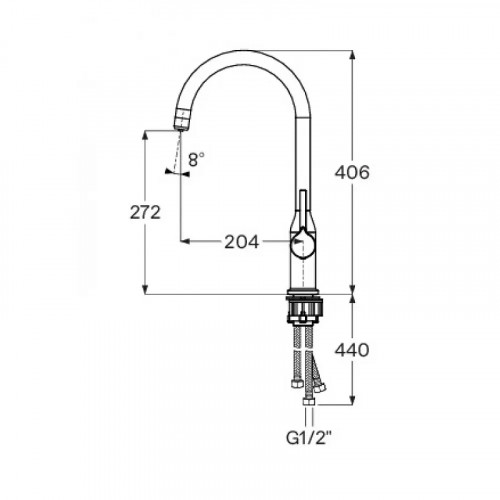 Смеситель для кухни Santek Себа WH5A43020N001