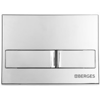Комплект унитаза с инсталляцией Berges Novum Rimless 043272 с сиденьем Микролифт и клавишей смыва Хром глянец фарфор подвесной