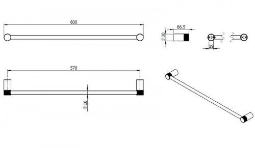 Полотенцедержатель Splendy Passion PA407160VGM цвет Золото матовое