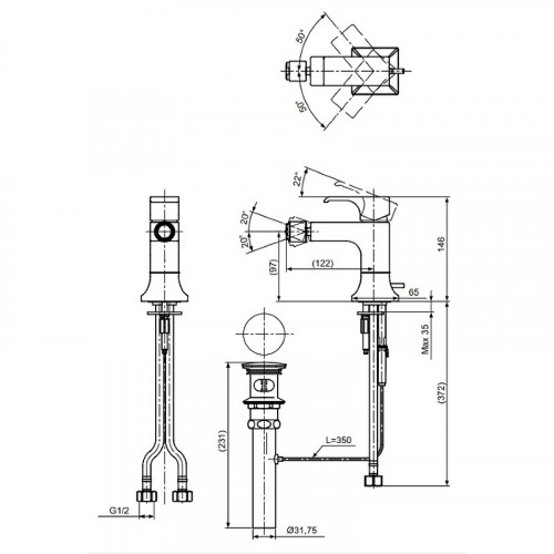 Смеситель для биде Toto GC TRG08301R Хром