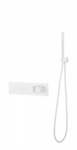 Смеситель для душа Boheme Fusion 131-SYS-MW с термостатом цвет Белый матовый