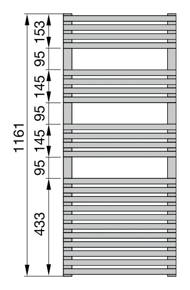 Водяной полотенцесушитель Zehnder Forma Spa LF-120-060-05 Хром
