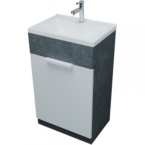 Тумба с раковиной 1MarKa Revo 50H У99086 Бетон темно-серый МДФ / ЛДСП
