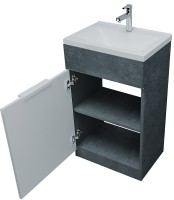 Тумба с раковиной 1MarKa Revo 50H У99086 Бетон темно-серый МДФ / ЛДСП
